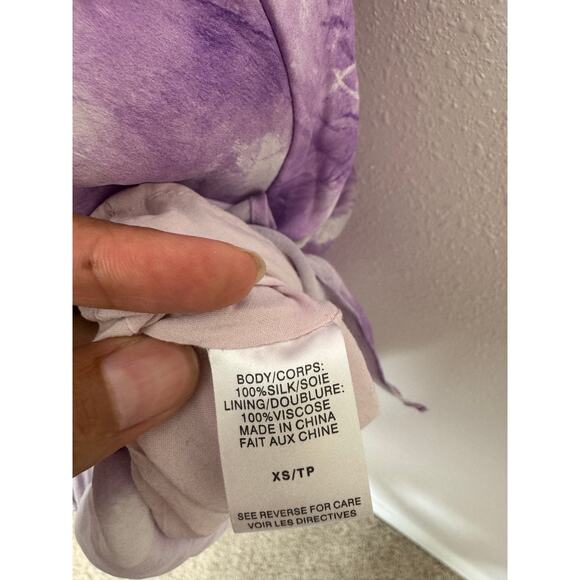 Cami NYC XS Silk Tie Dye Midi Slip Dress Pink Purple - Picture 8 of 9